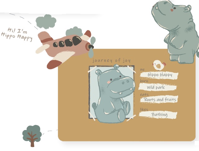 Jollein Gosedjur Hippo Happy - 11