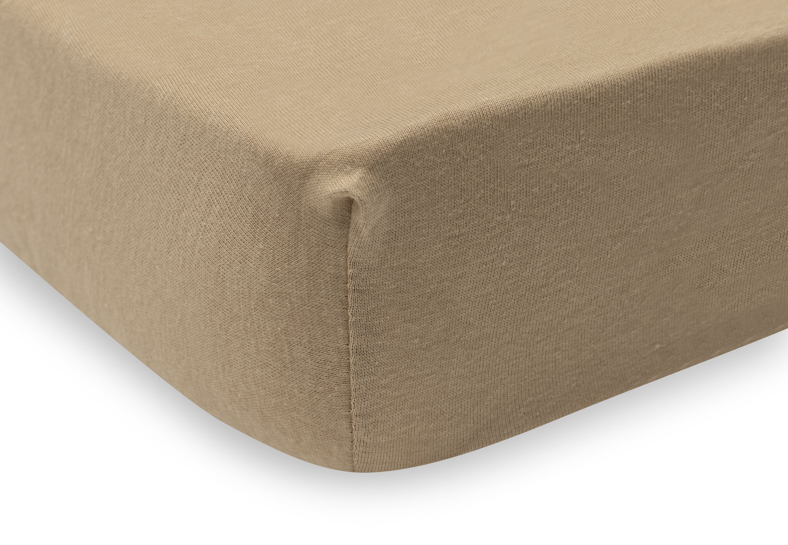Jollein Dra-på-lakan Jersey 60x120cm Hazel/Oatmeal (2pack) - 3