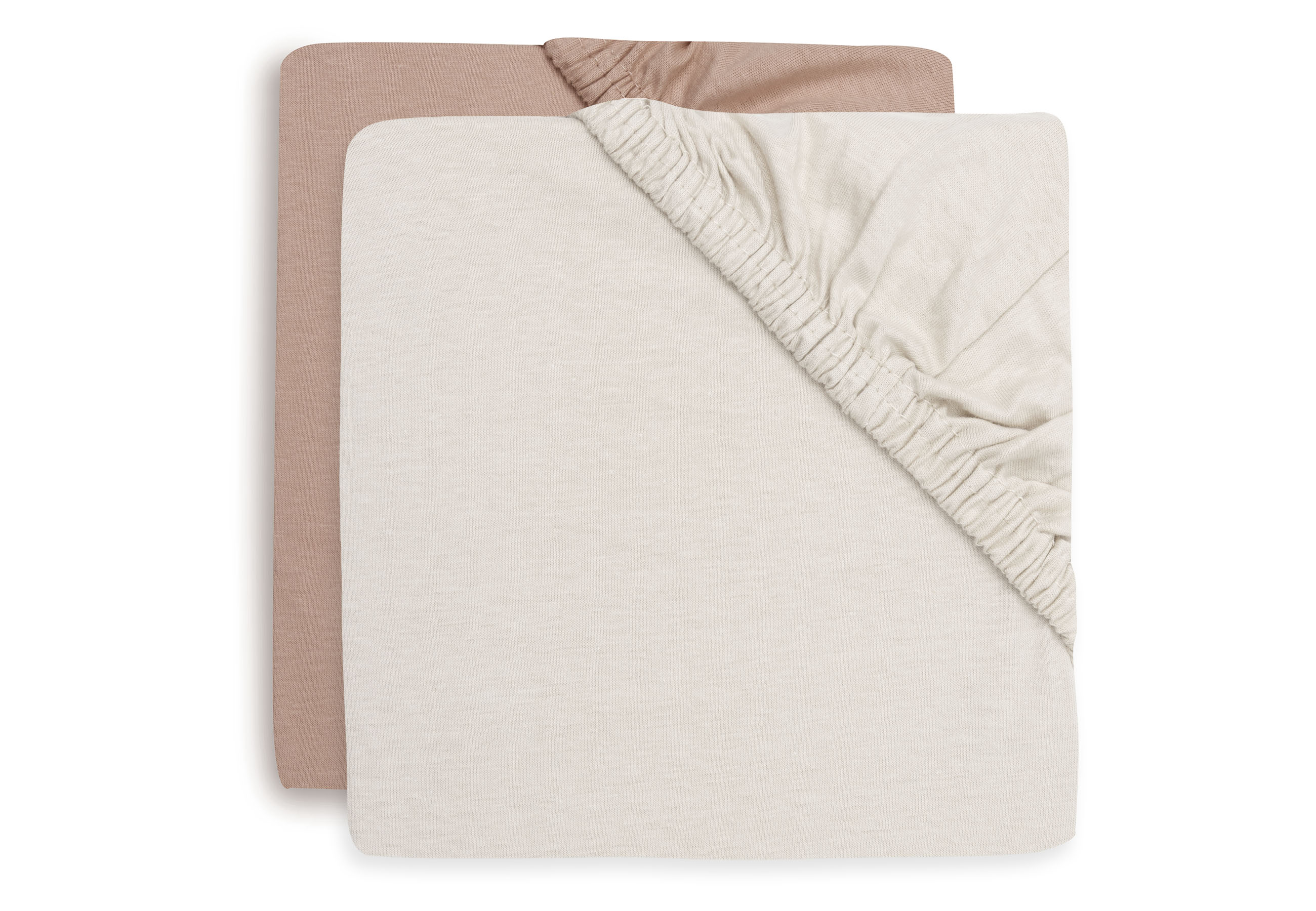 Jollein Dra-på-lakan Jersey 60x120cm Light Terra/Oatmeal (2pack)