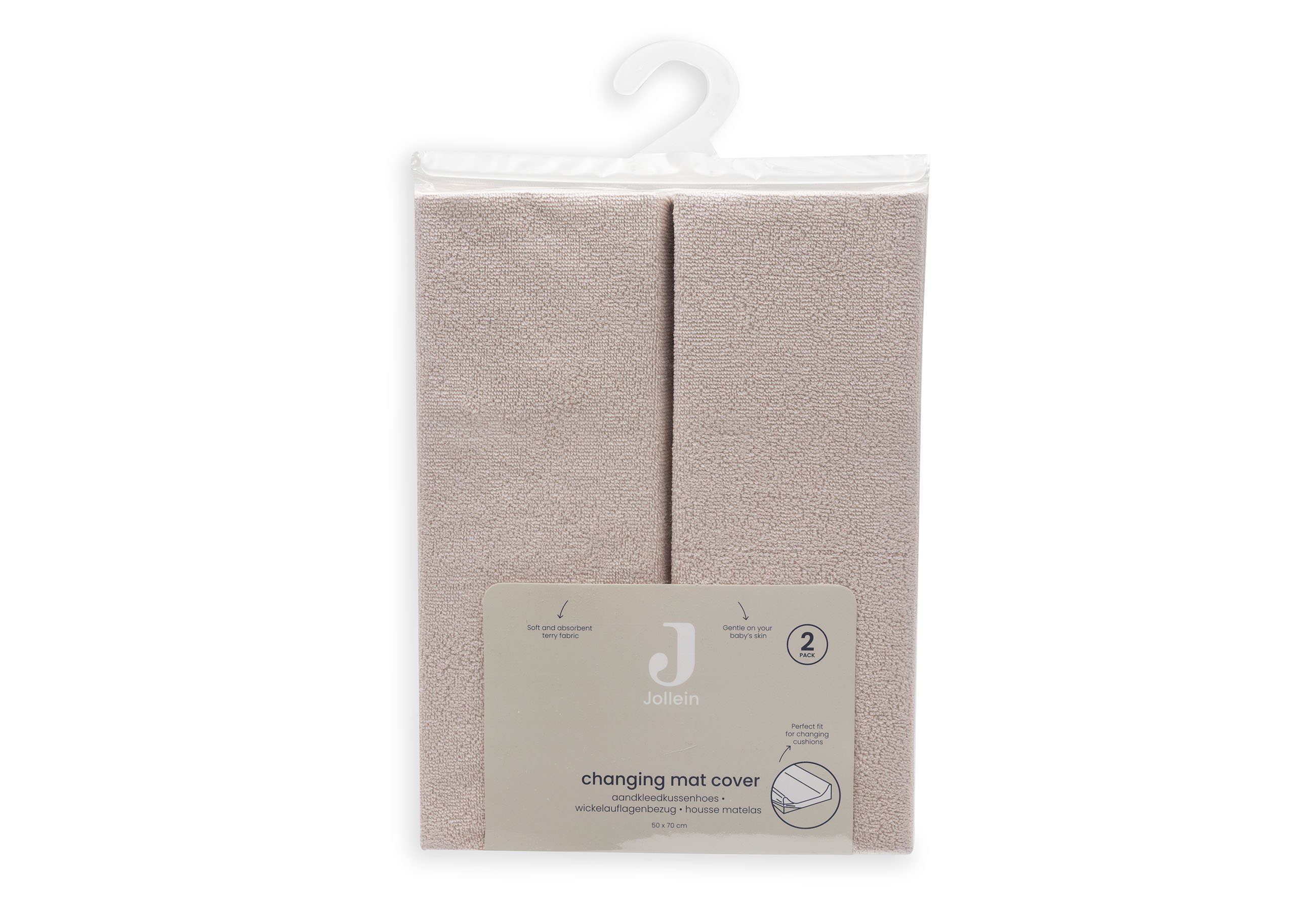 Jollein Skötbäddsöverdrag Frotté 50x70cm Silk Rose (2pack) - 5