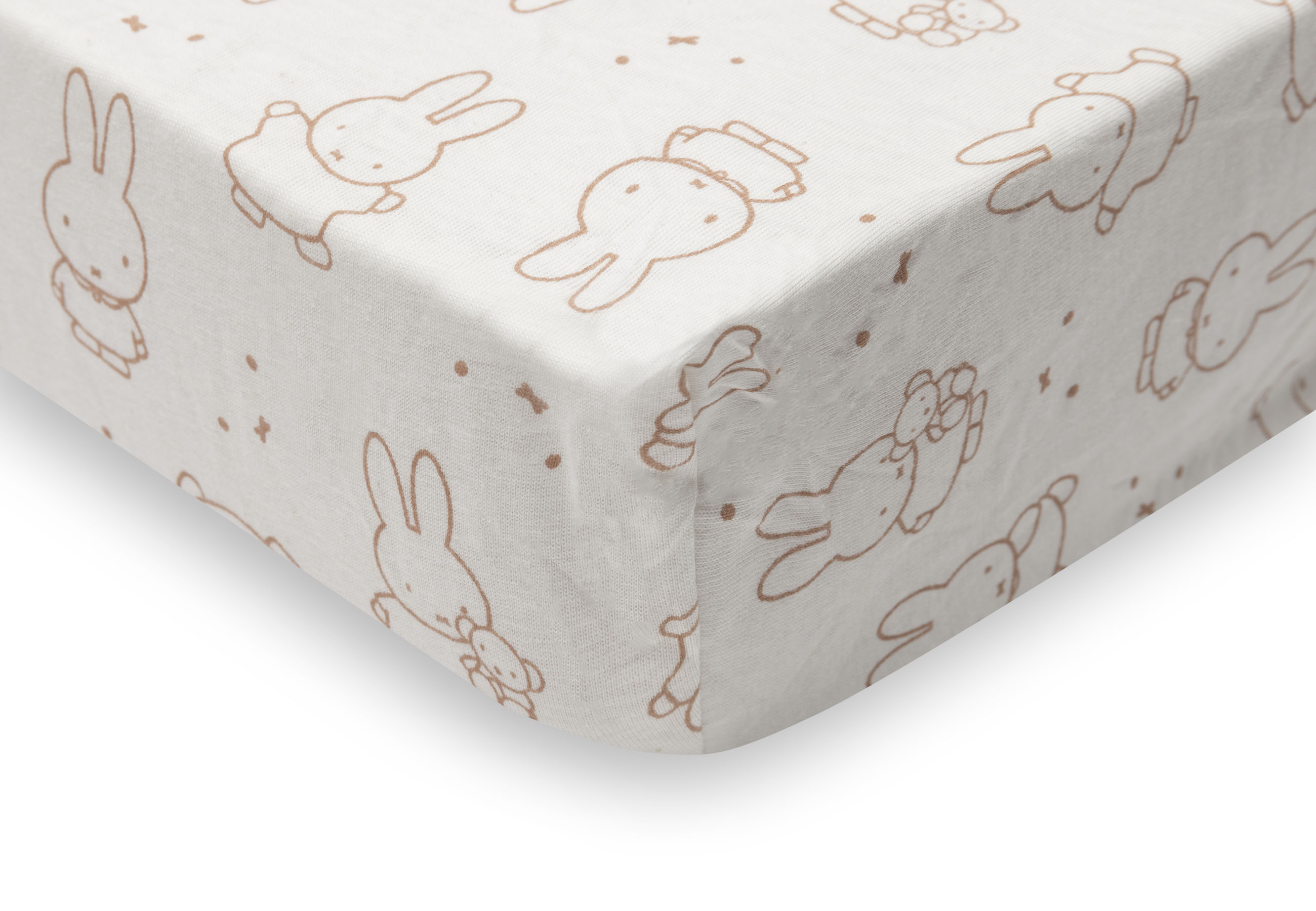 Jollein Dra-på-lakan Jersey 40/50x80/90cm Miffy Moments Light Terra - 3