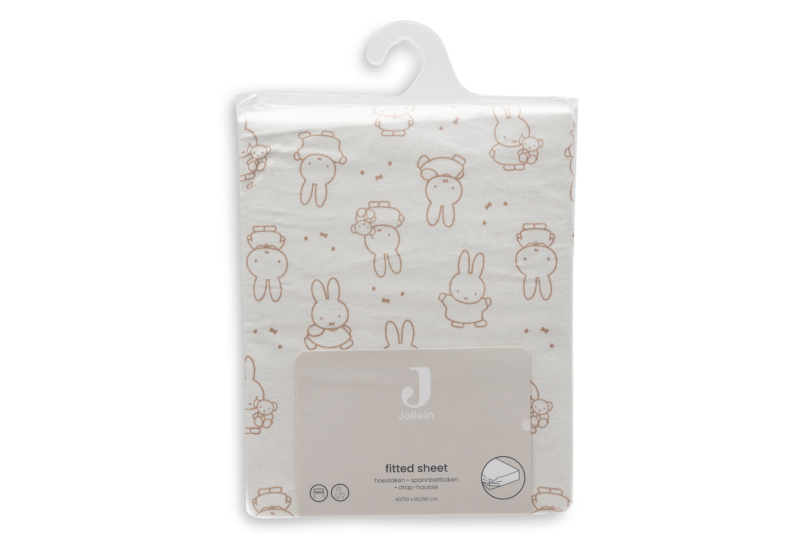 Jollein Dra-på-lakan Jersey 40/50x80/90cm Miffy Moments Light Terra - 4