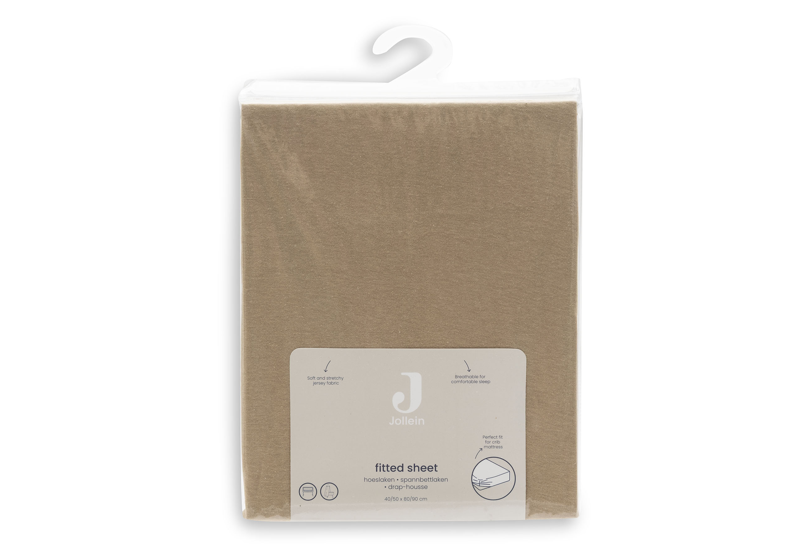 Jollein Dra-på-lakan Jersey 40/50x80/90cm Hazel - 4