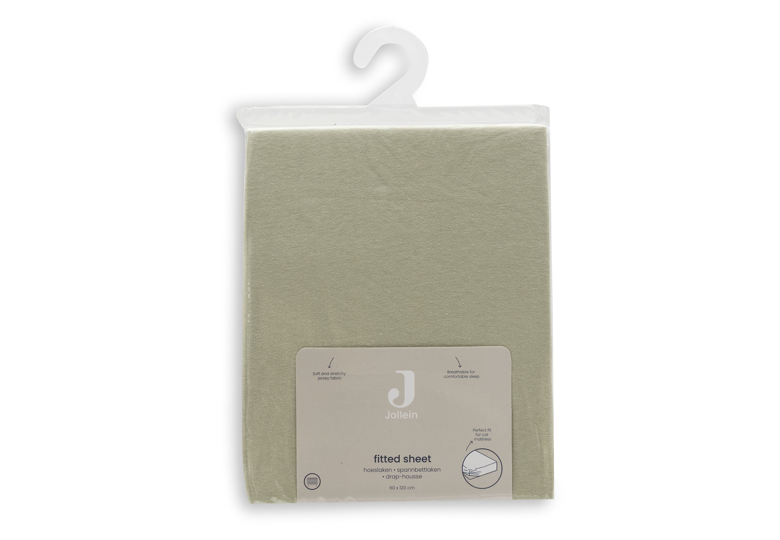 Jollein Dra-på-lakan Jersey 60x120cm Soft Matcha - 4