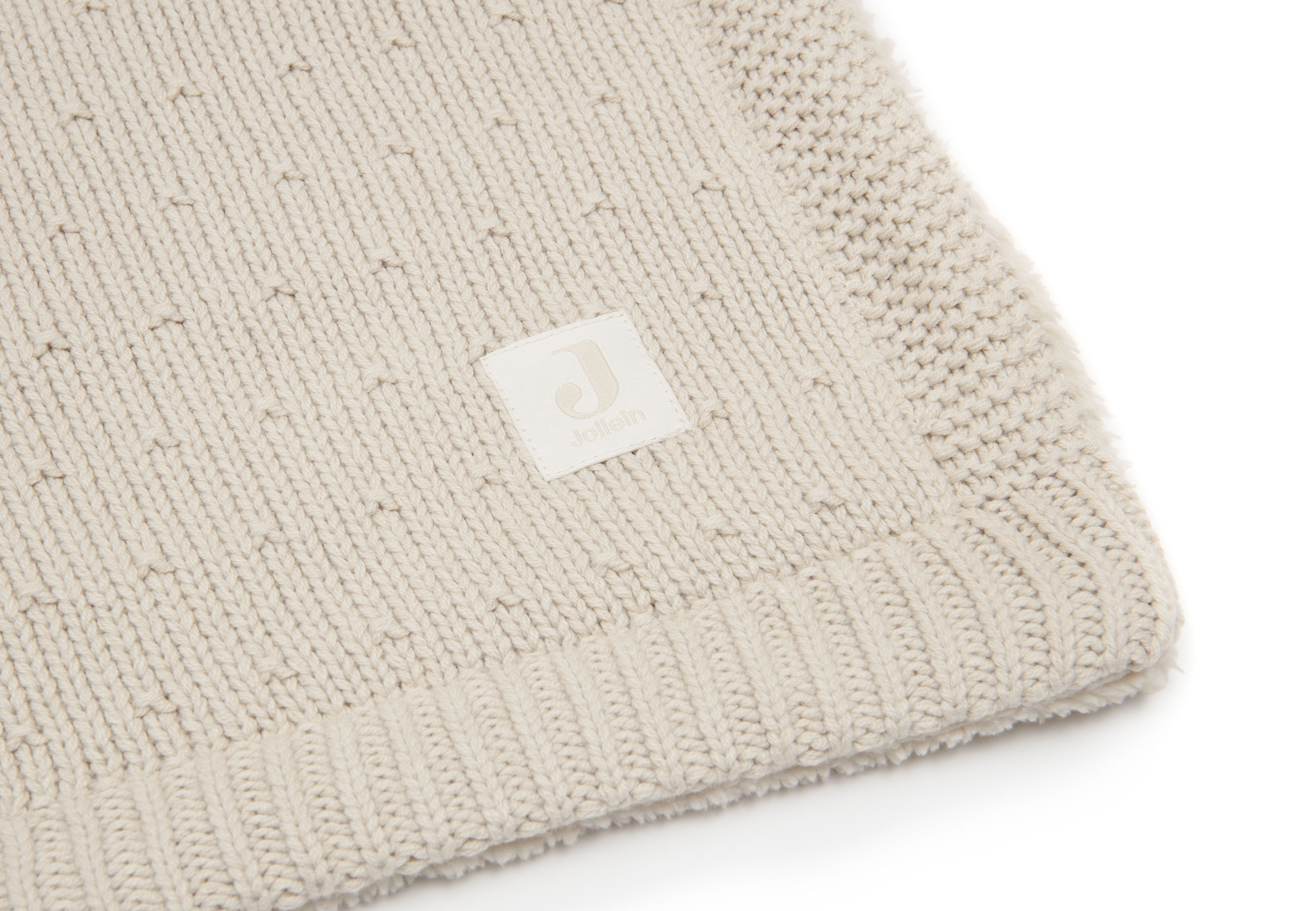 Jollein Babyfilt 75x100cm Sprinkle Knit Sand/Fluffy - 3
