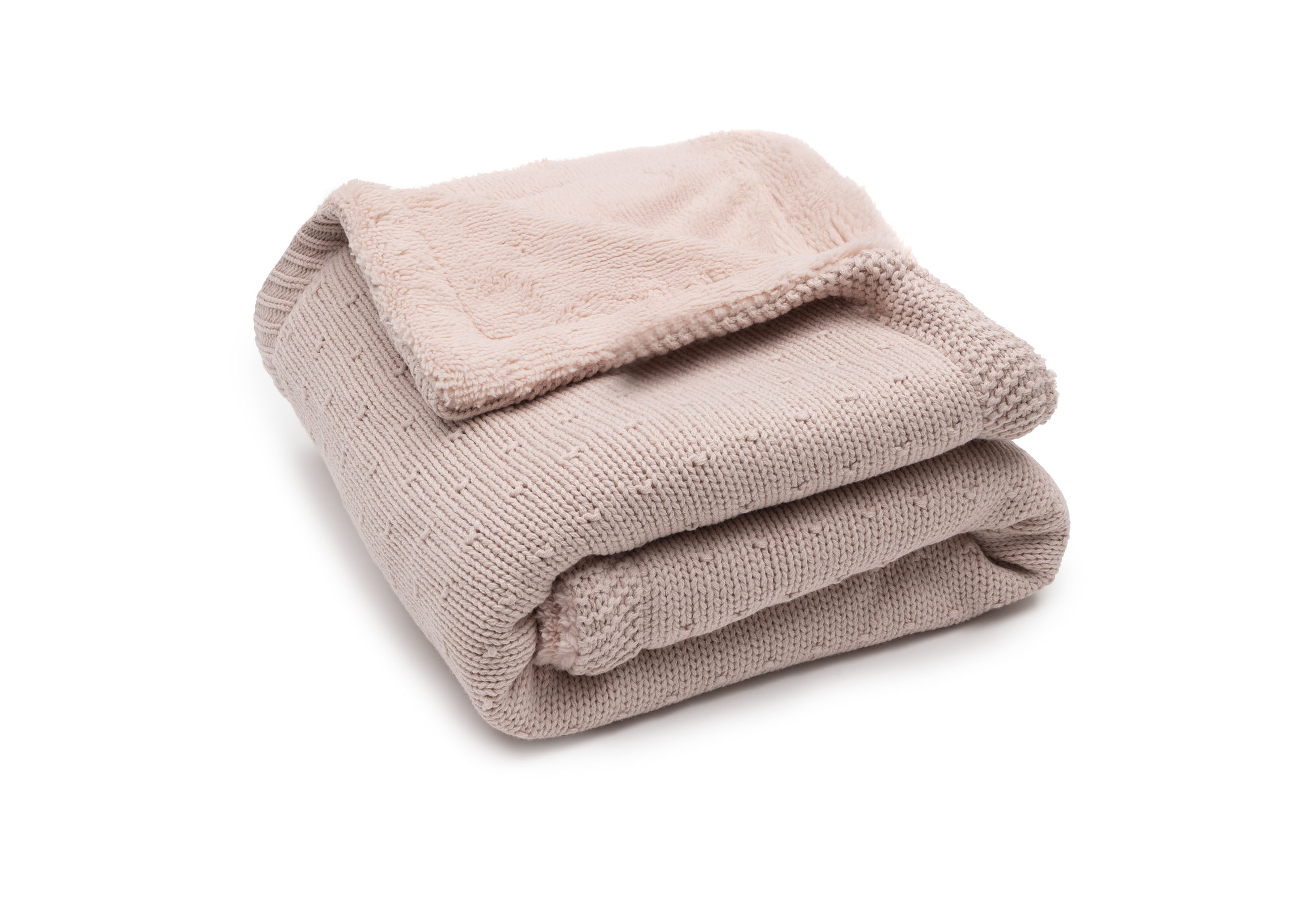 Jollein Babyfilt 75x100cm Sprinkle Knit Silk Rose/Fluffy