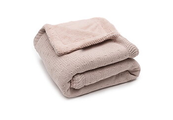 Jollein Babyfilt 75x100cm Sprinkle Knit Silk Rose/Fluffy