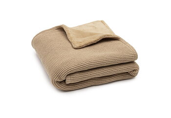Jollein Babyfilt 75x100cm Basic Knit Hazel/Fleece