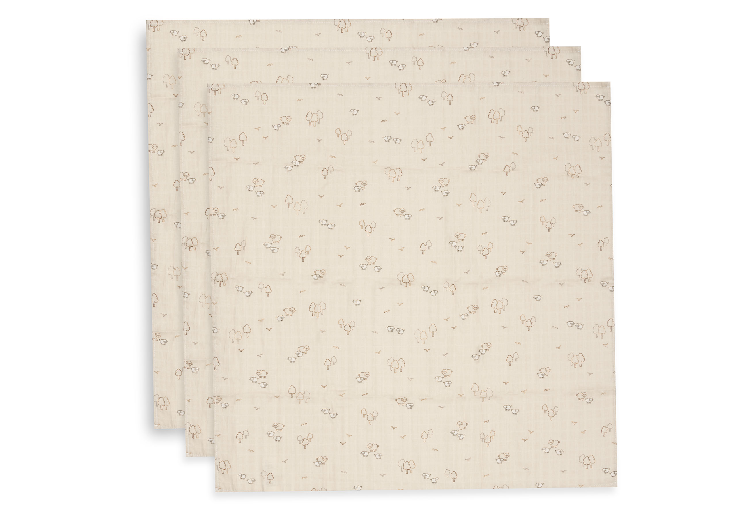 Jollein Muslinfilt 70x70cm Woolly (3pack) - 2