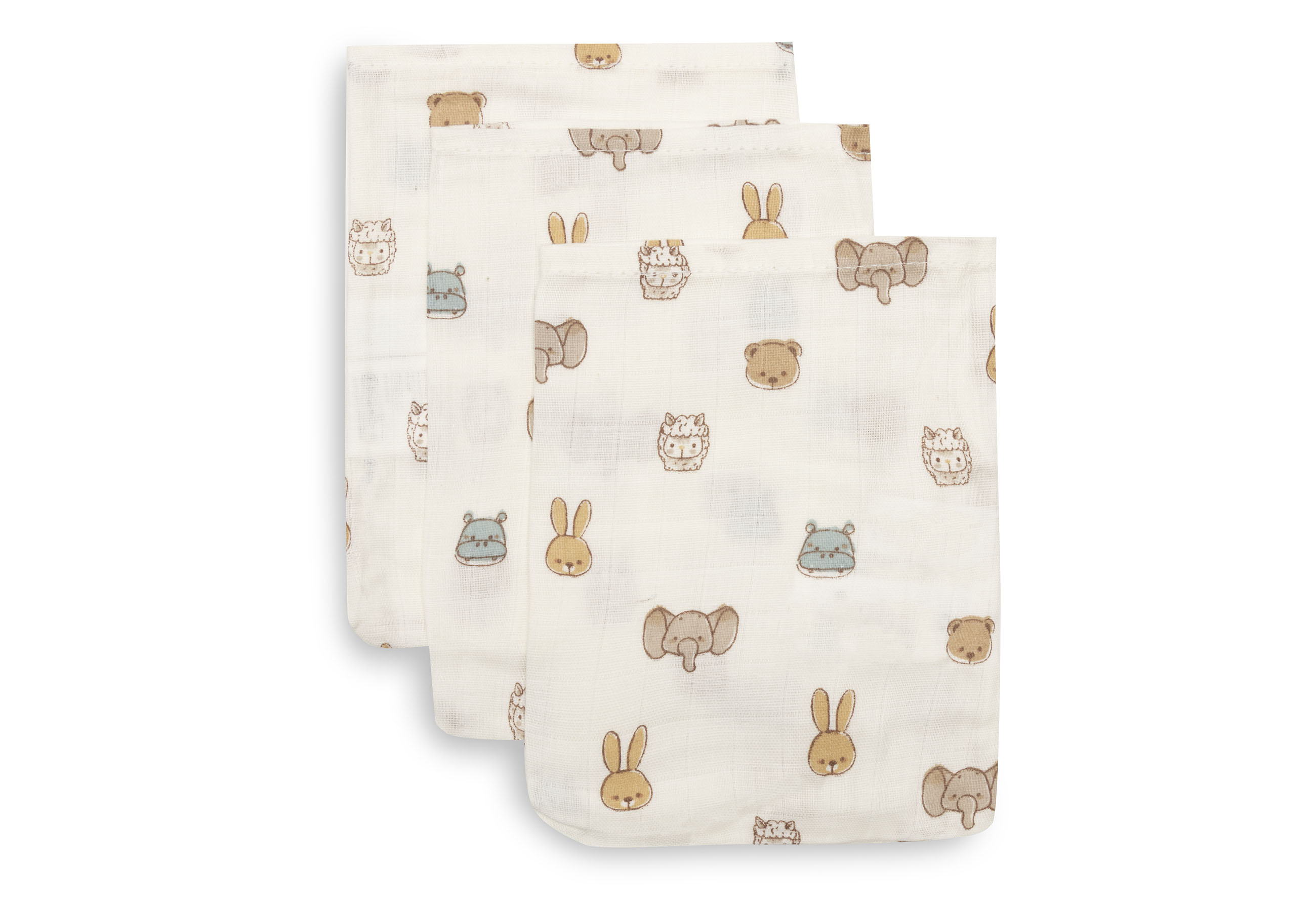 Jollein Tvättvante Muslin 15x20cm Jollies (3pack)