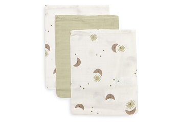 Jollein Tvättvante Muslin 15x20cm Over the Moon (3pack)