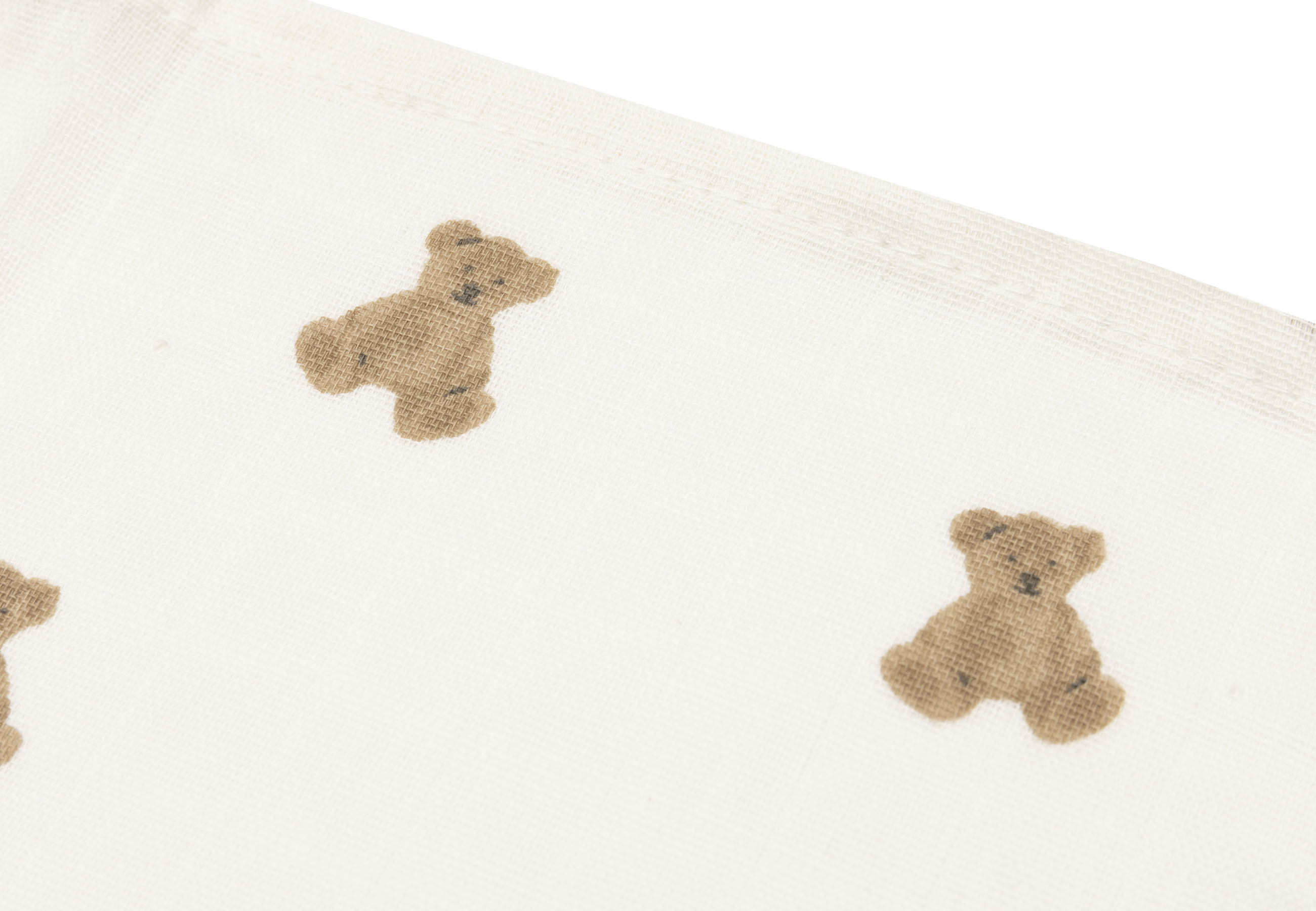 Jollein Tvättlapp i Muslin 31x31cm Mini Teddy Bear (3pack) - 3