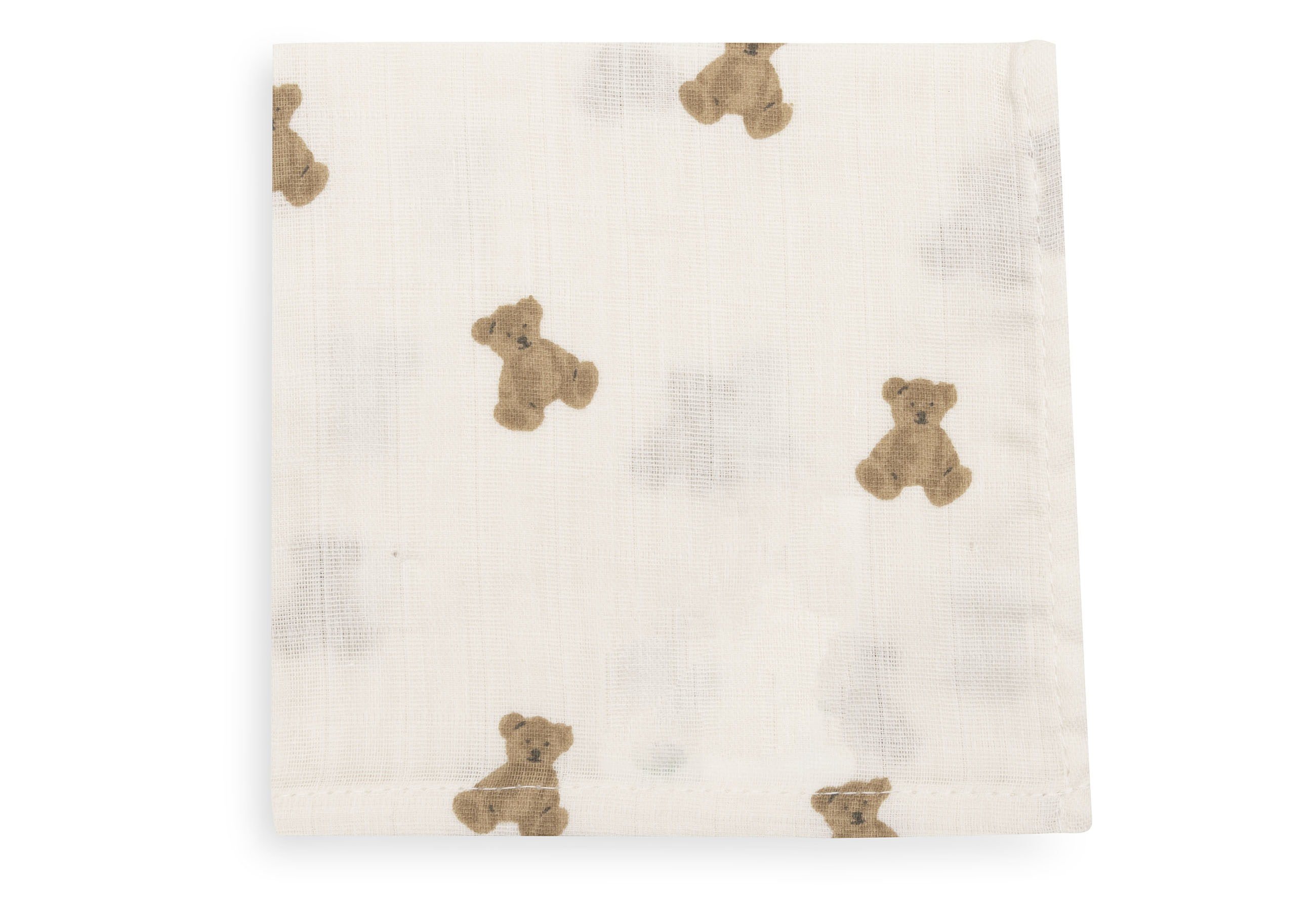 Jollein Tvättlapp i Muslin 31x31cm Mini Teddy Bear (3pack) - 2