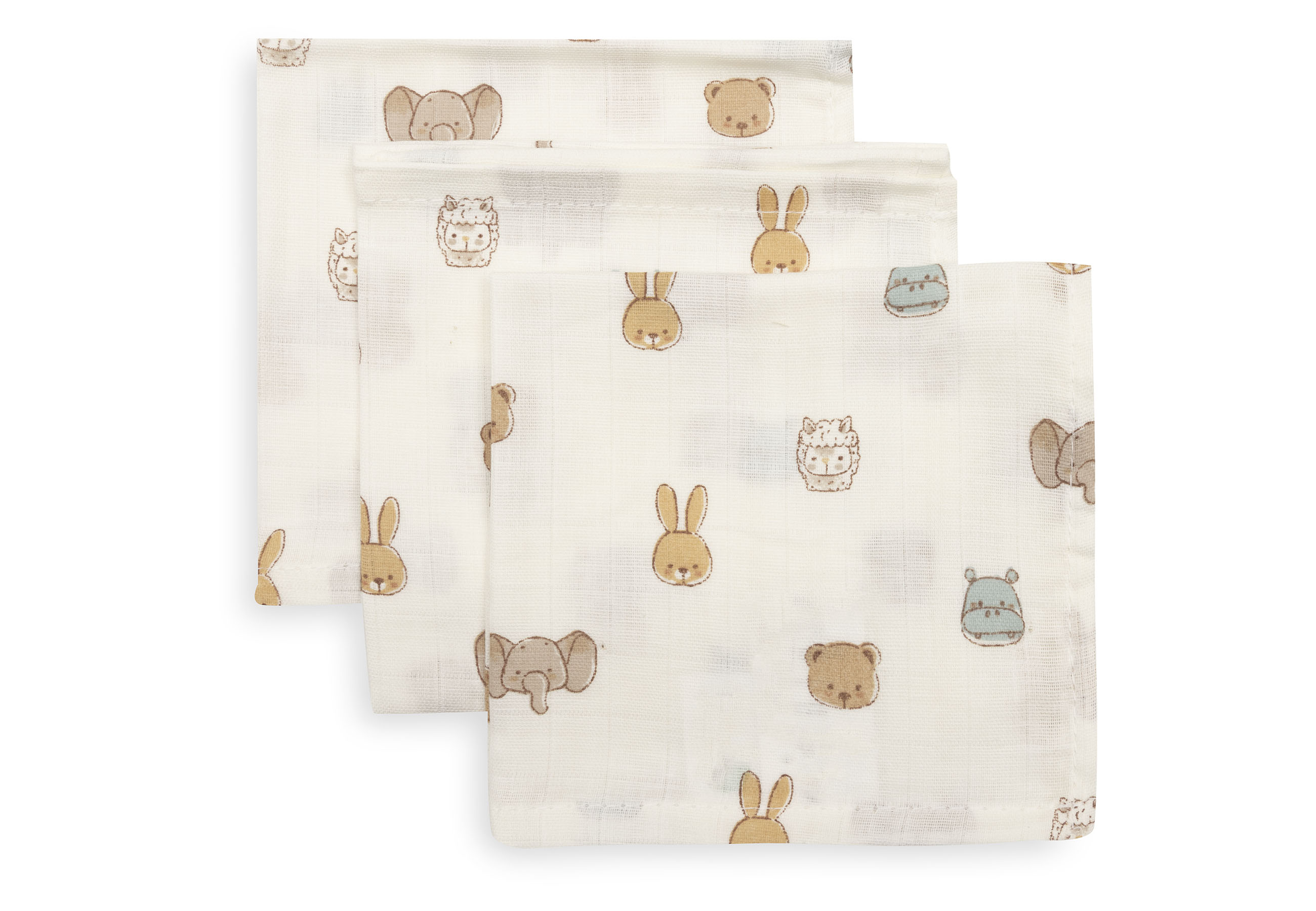 Jollein Tvättlapp i Muslin 31x31cm Jollies (3pack)