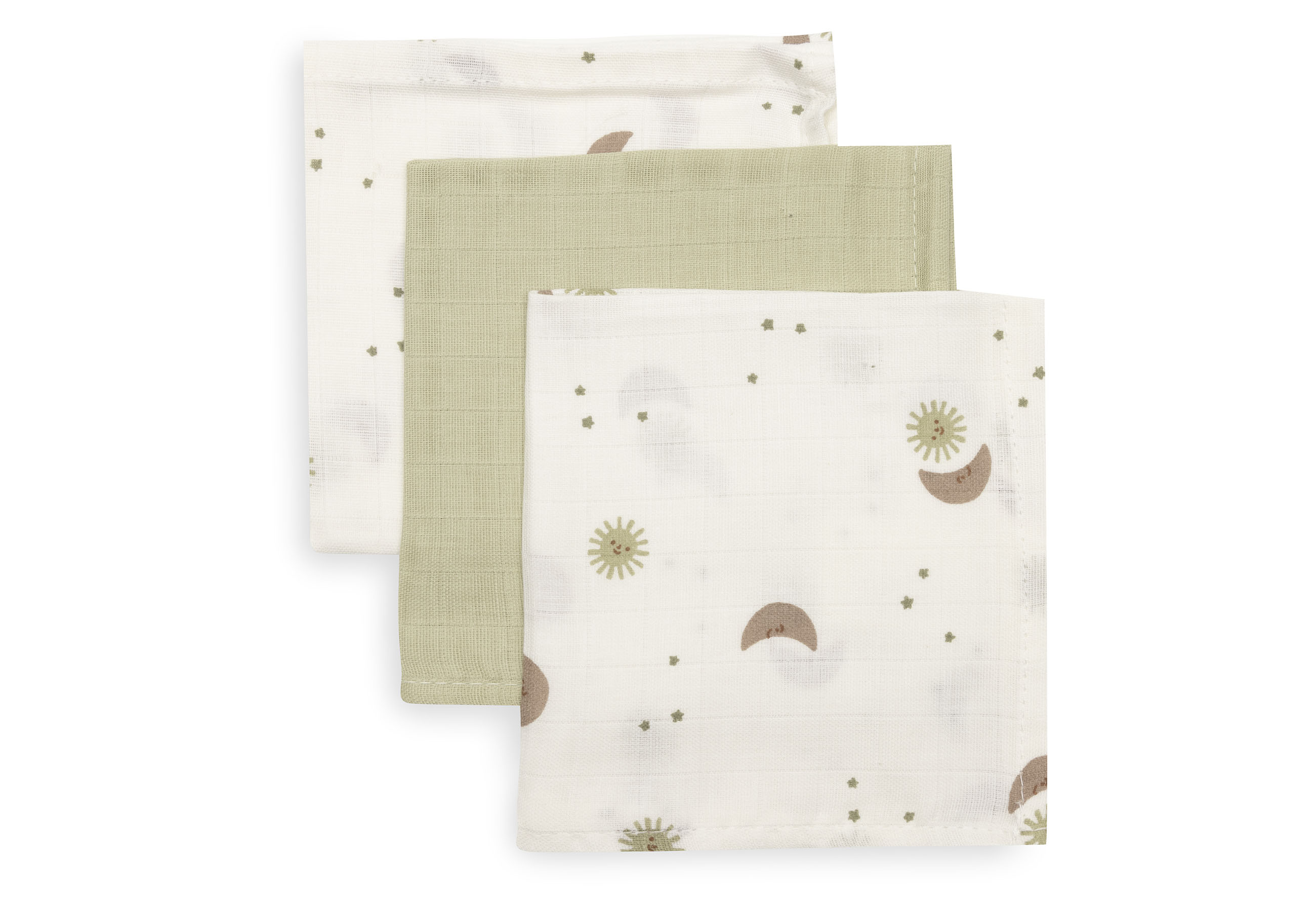 Jollein Tvättlapp i Muslin 31x31cm Over the Moon (3pack)