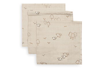 Jollein Tvättlapp i Muslin 31x31cm Woolly (3pack)