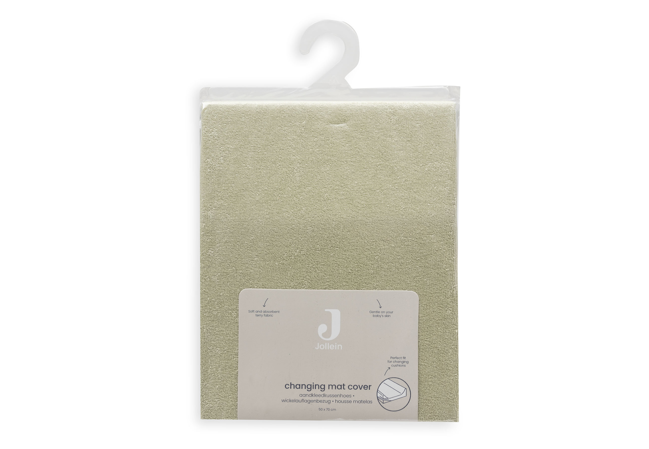 Jollein Skötbäddsöverdrag Terry 50x70cm Soft Matcha - 5