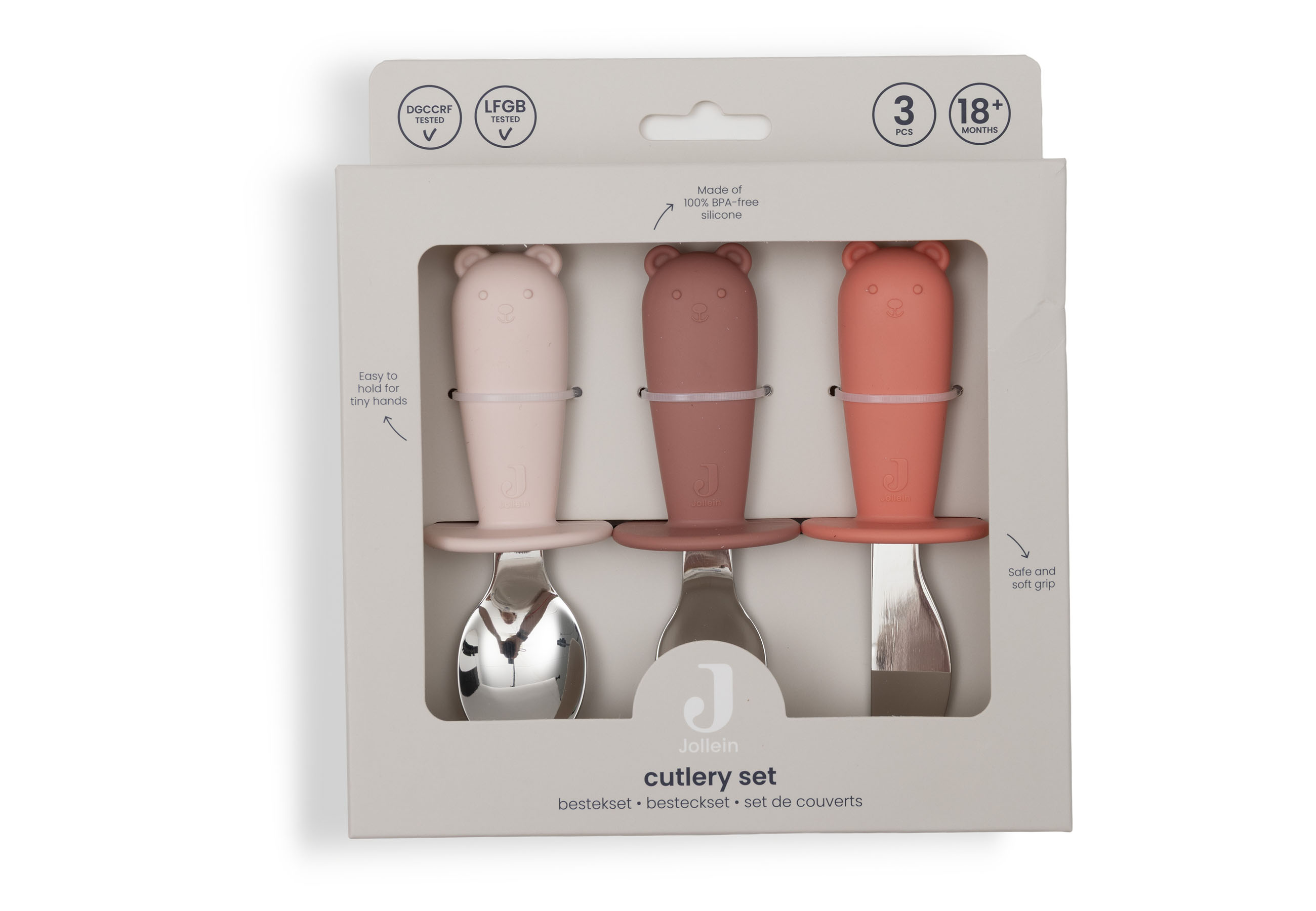 Jollein Bestickset i Silikon Blush Shades - 3