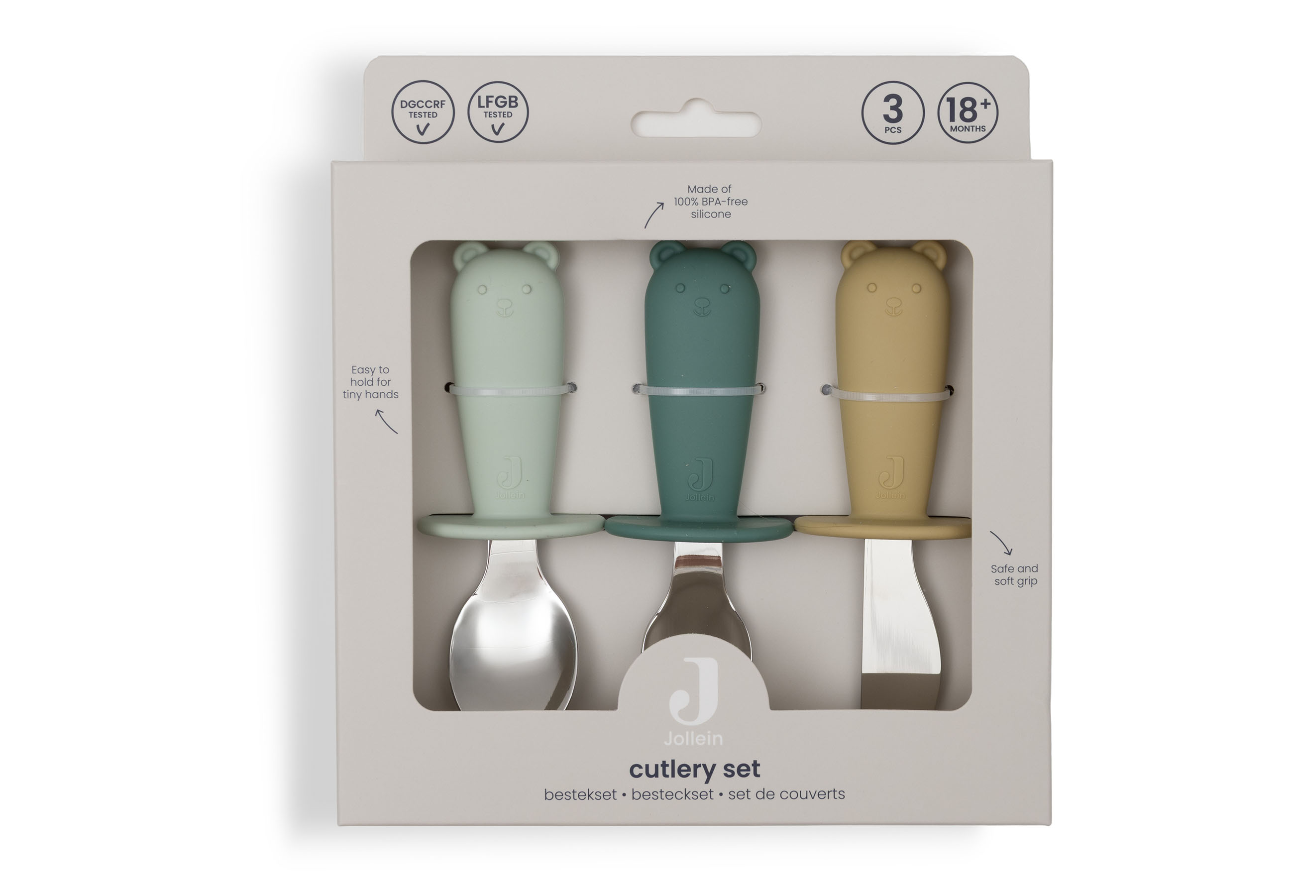 Jollein Bestickset i Silikon  Jade Shades - 3