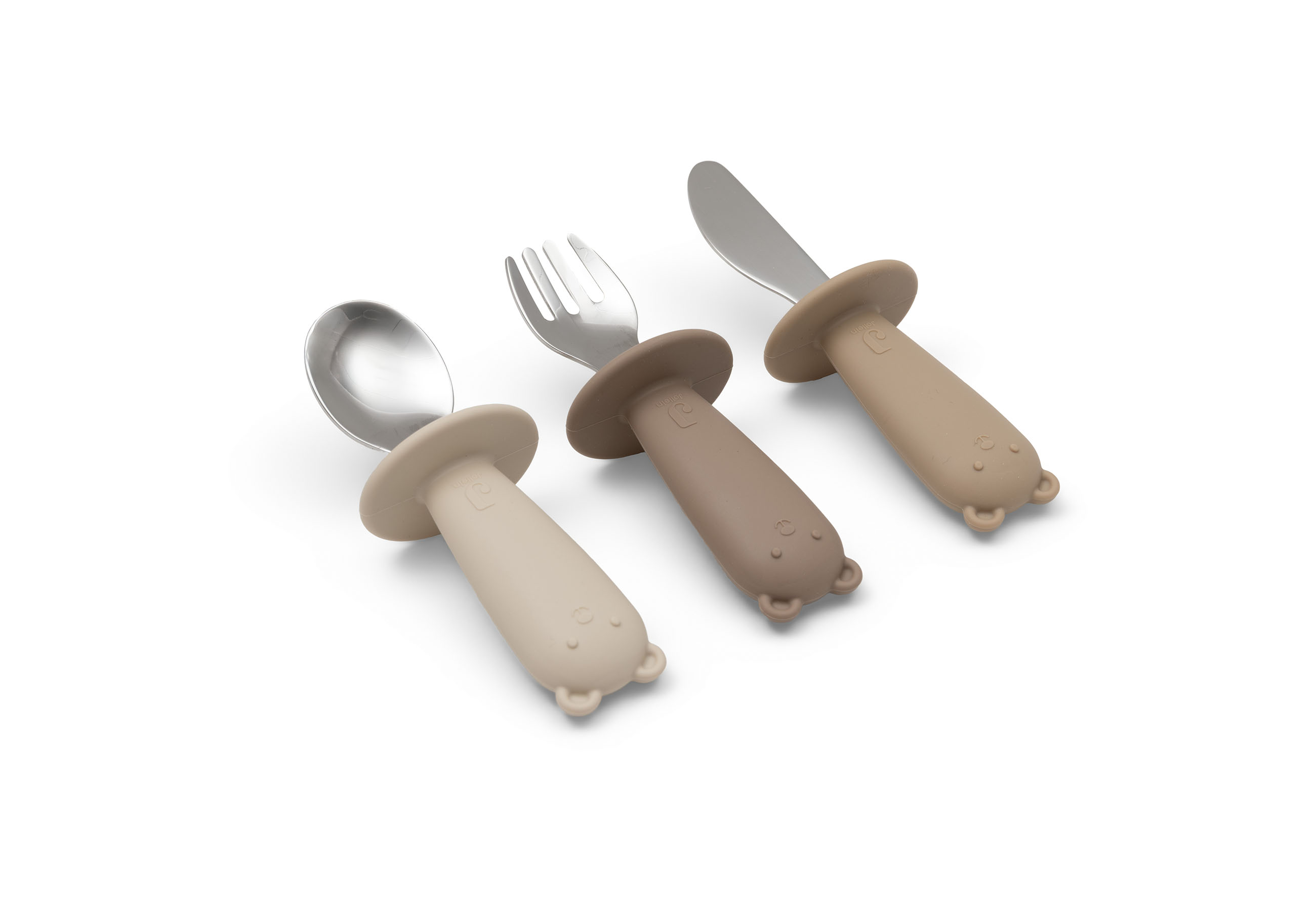Jollein Bestick set i Silikon Natural Shades - 2