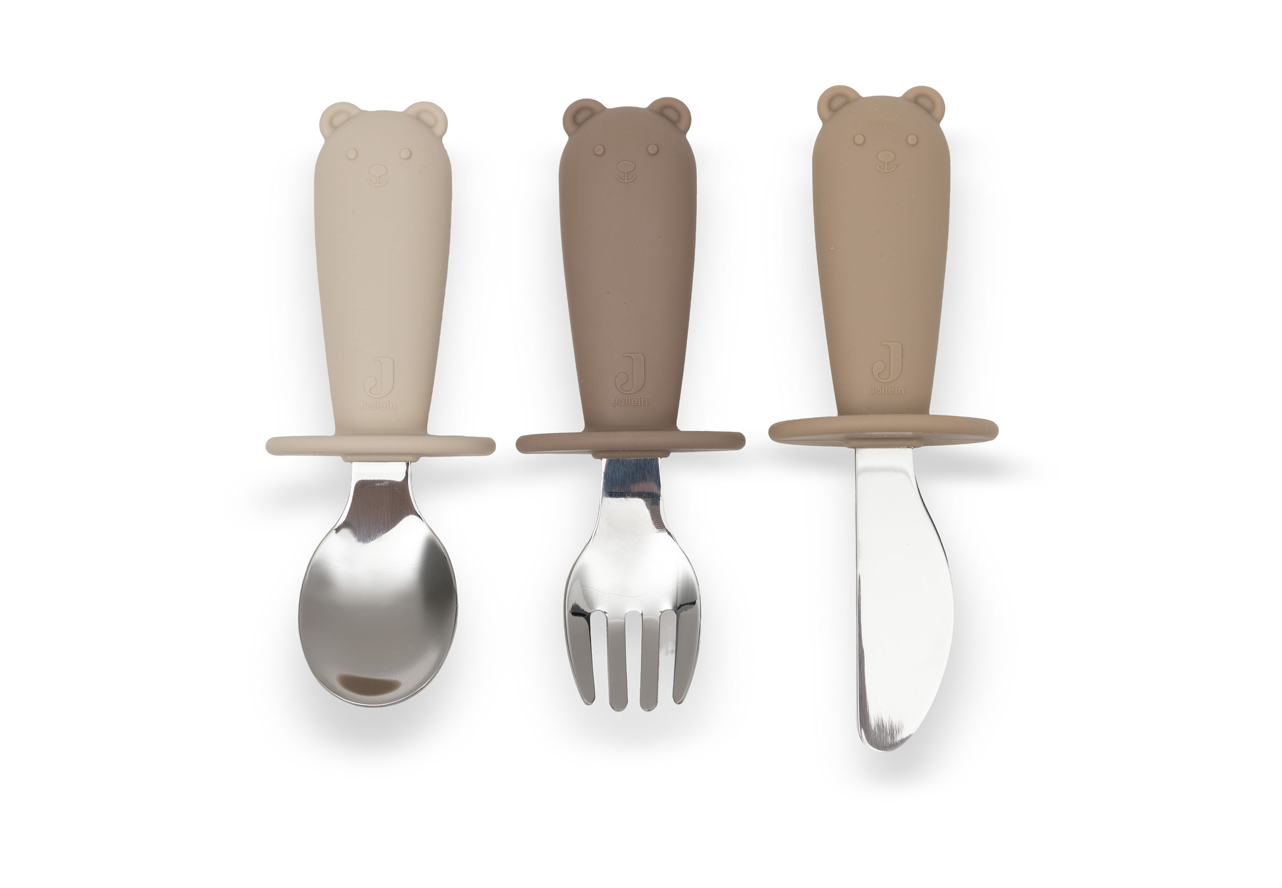 Jollein Bestick set i Silikon Natural Shades