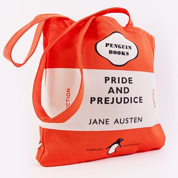 Penguin : Jane Austen Pride and Prejudice Tote Bag - Tygväska med den ikoniska klassikerdesignen