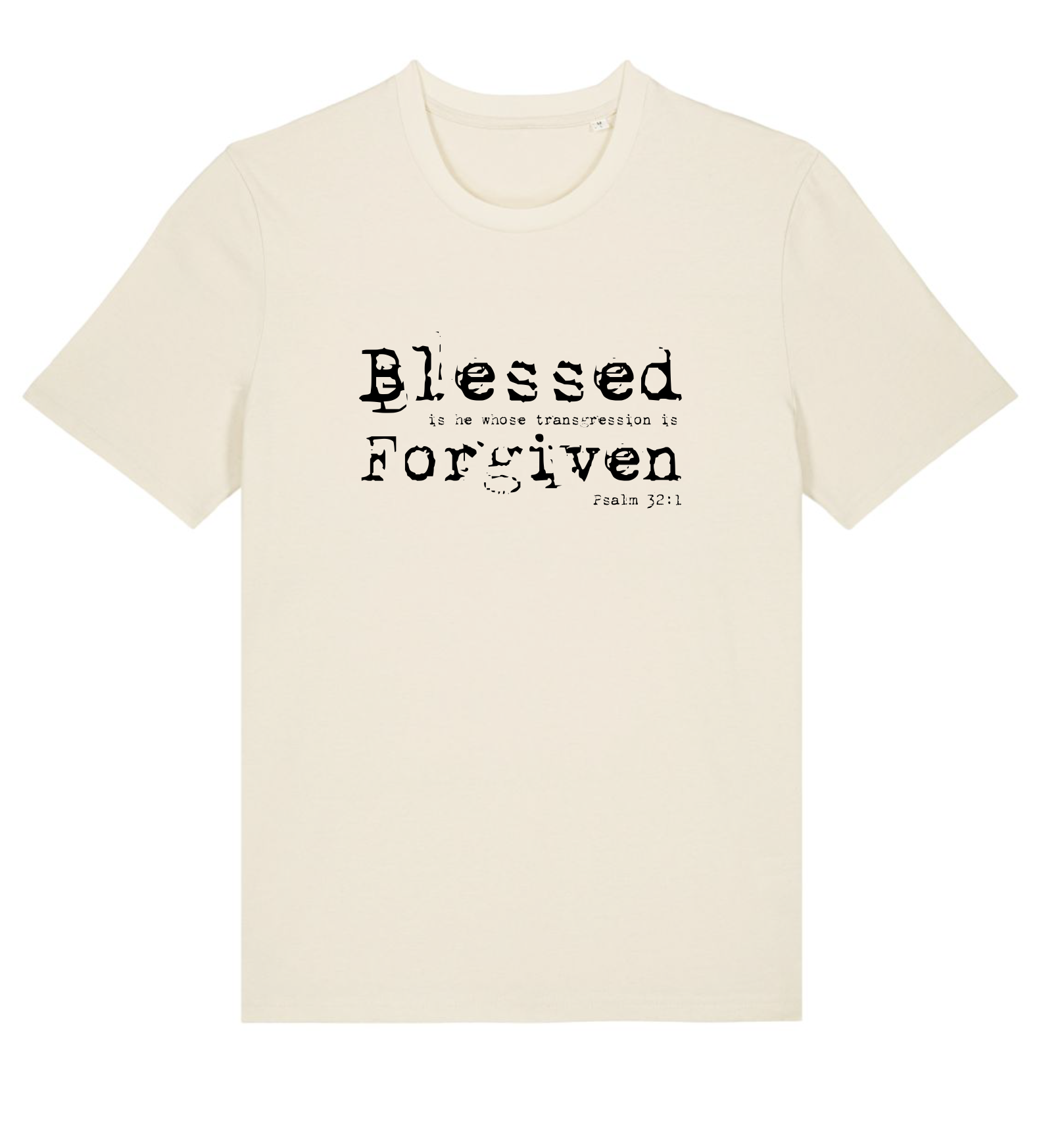 T-SHIRT - Blessed Forgiven - Natural Raw