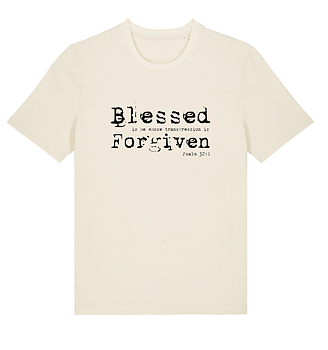 T-SHIRT - Blessed Forgiven - Natural Raw
