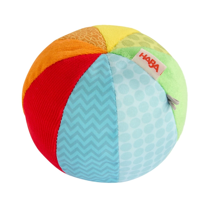 HABA Sensorisk boll med Skallra – Mjuk Babyboll i Tyg | KoKoBello