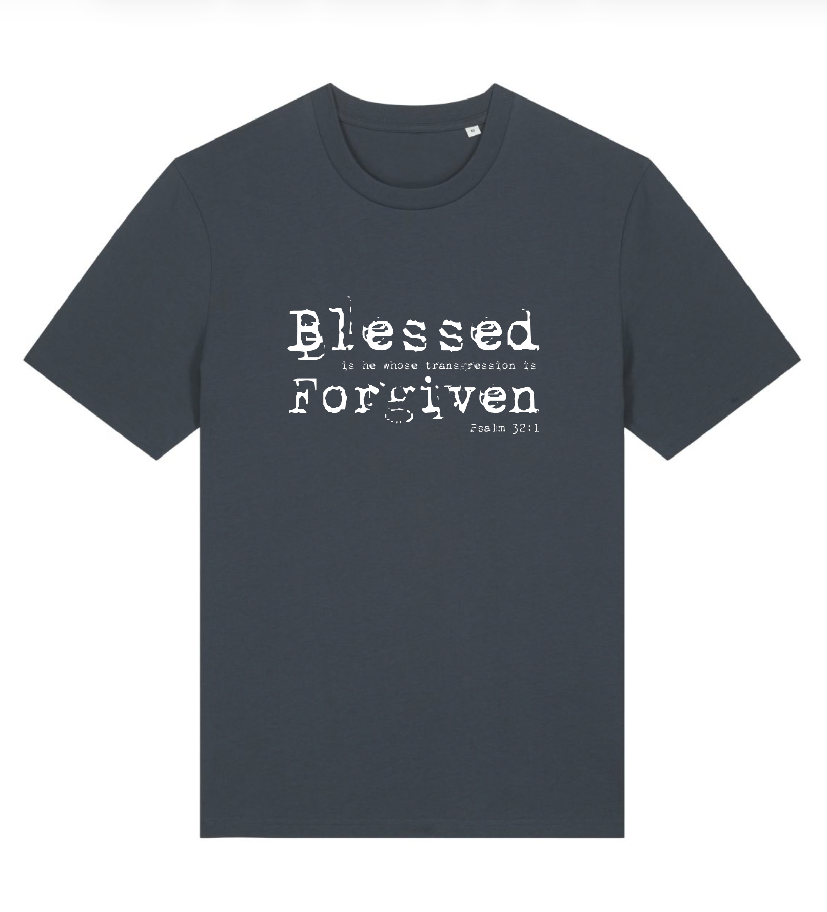 T-SHIRT - Blessed Forgiven - India Ink Grey