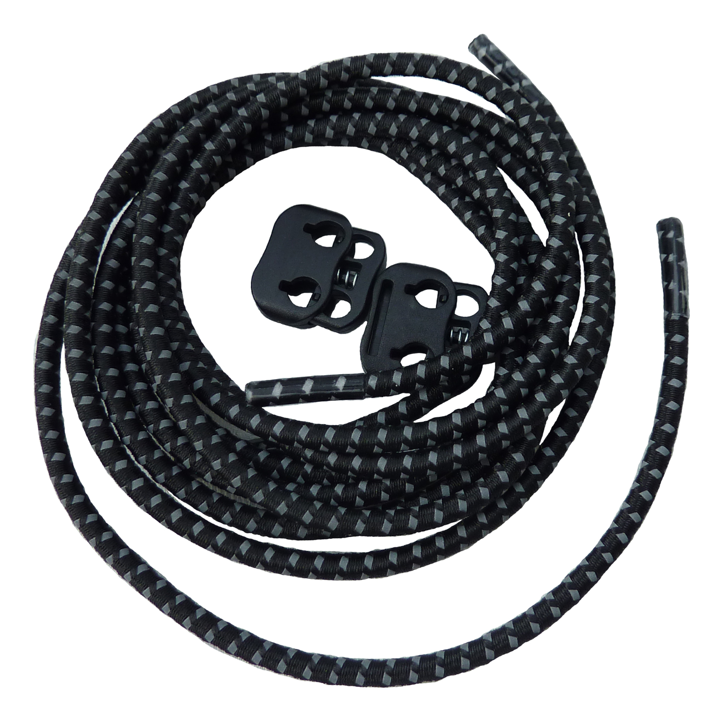 Elastic shoelaces with quick-release fasteners