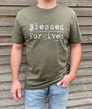 T-SHIRT - Blessed Forgiven - Khaki