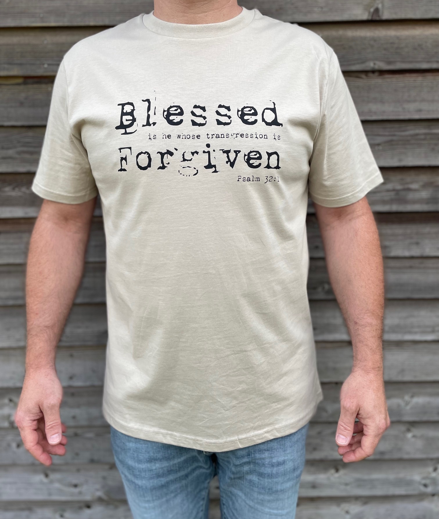 T-SHIRT - Blessed Forgiven - Desert Dust
