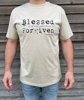 T-SHIRT - Blessed Forgiven - Desert Dust