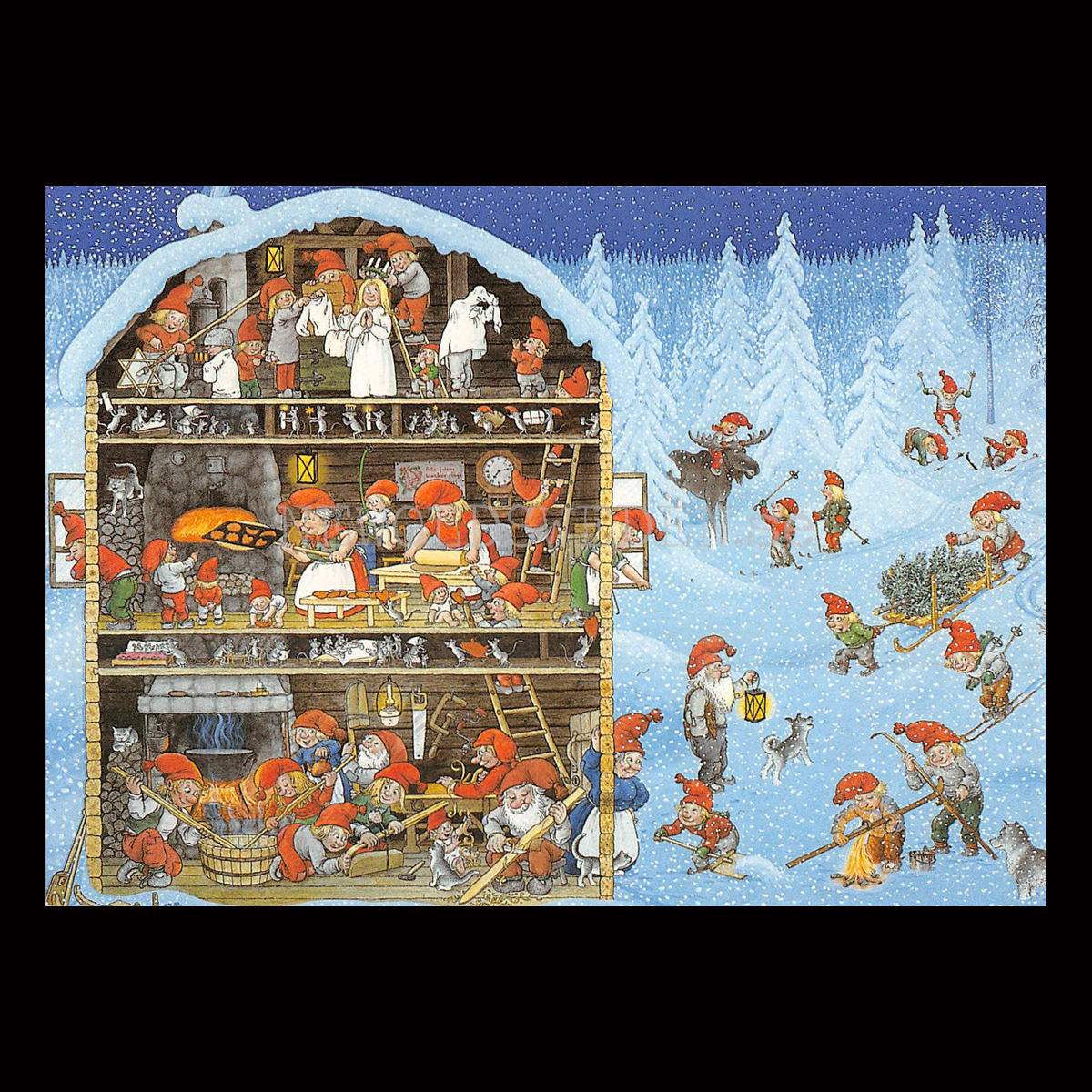 JULEBO No: 25 - Julkort Trollkort Rolf Lidberg - 916