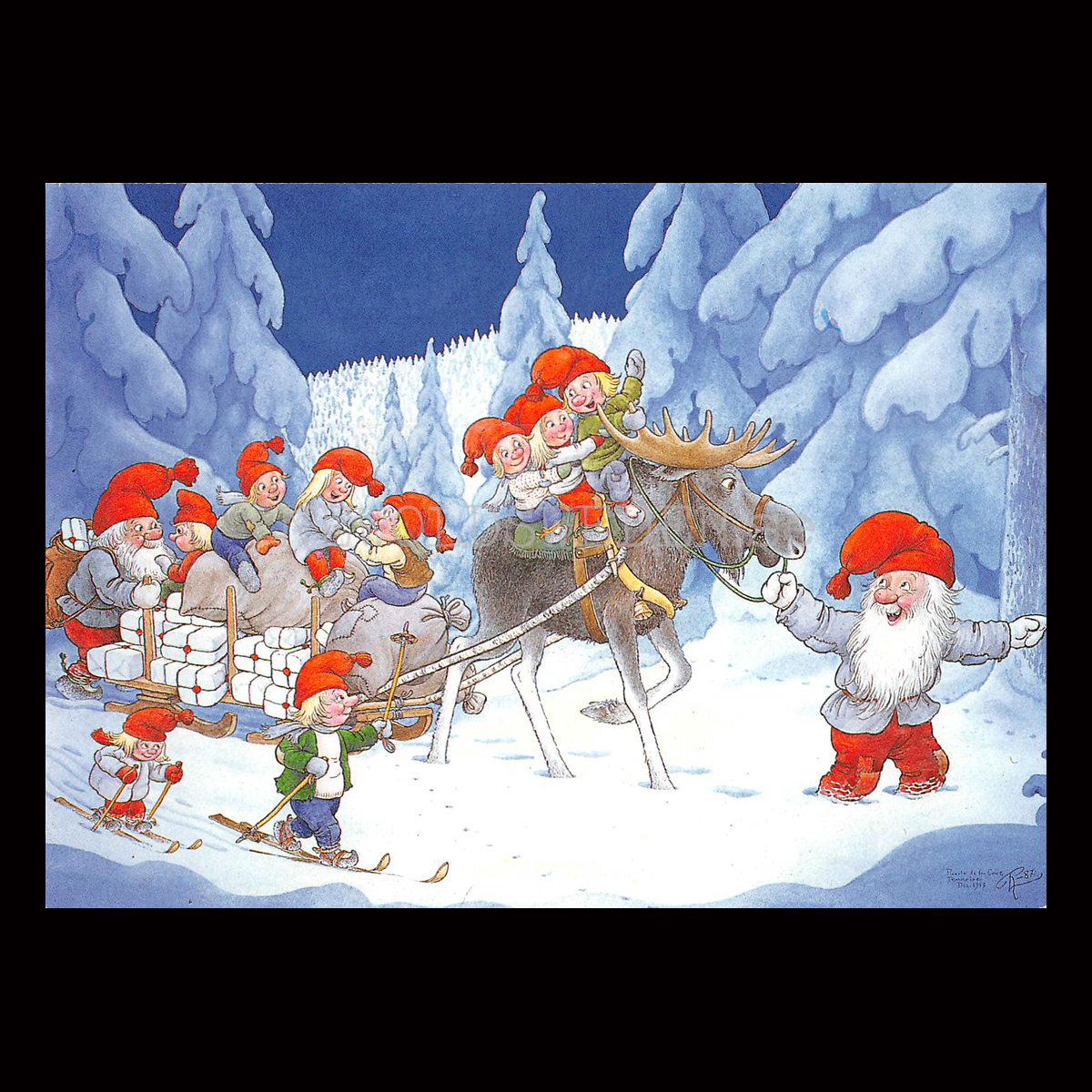 JULSLÄDEN No: 45 - Julkort Trollkort Rolf Lidberg - 916