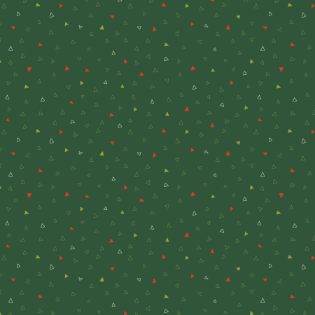 Tyg: Triangulate - Green  - Christmas