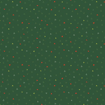 Tyg: Triangulate - Green  - Christmas