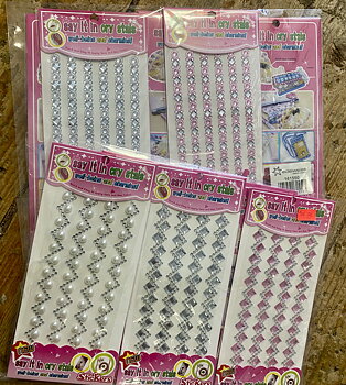 15 års JUBILEUM-5 st olika Rhinestones 