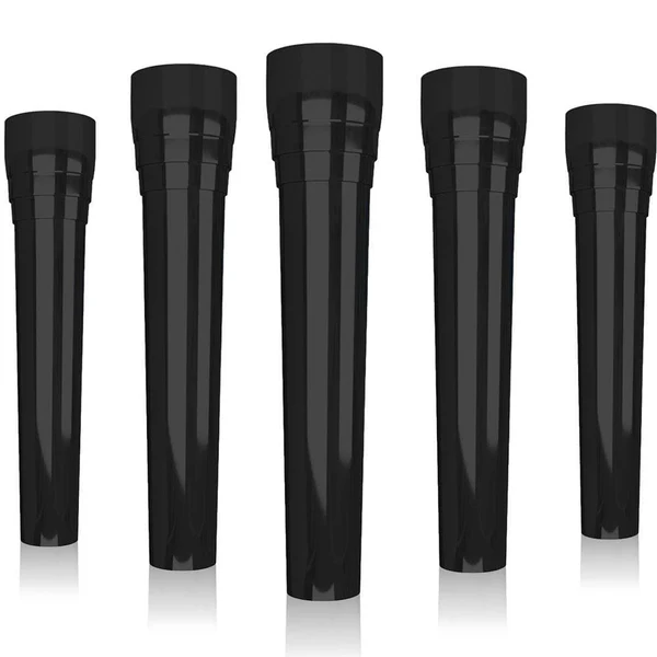 25 st Munstycken Shisha Black längd 6 cm