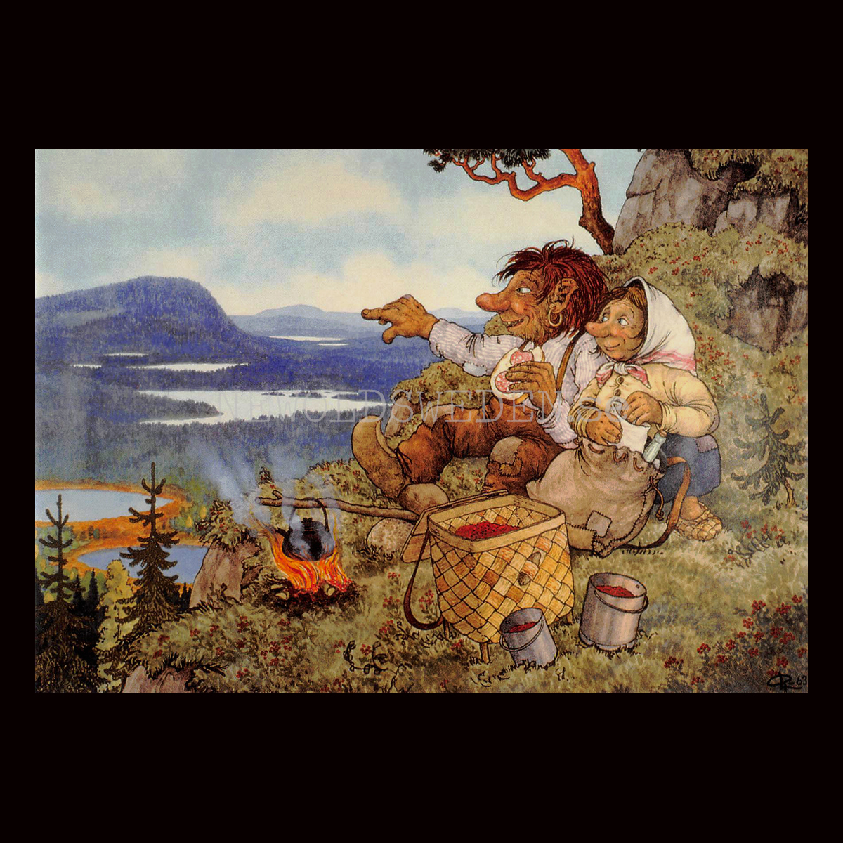 PÅ BERGET No: 259 - Trollkort Rolf Lidberg Vykort A6 - 918