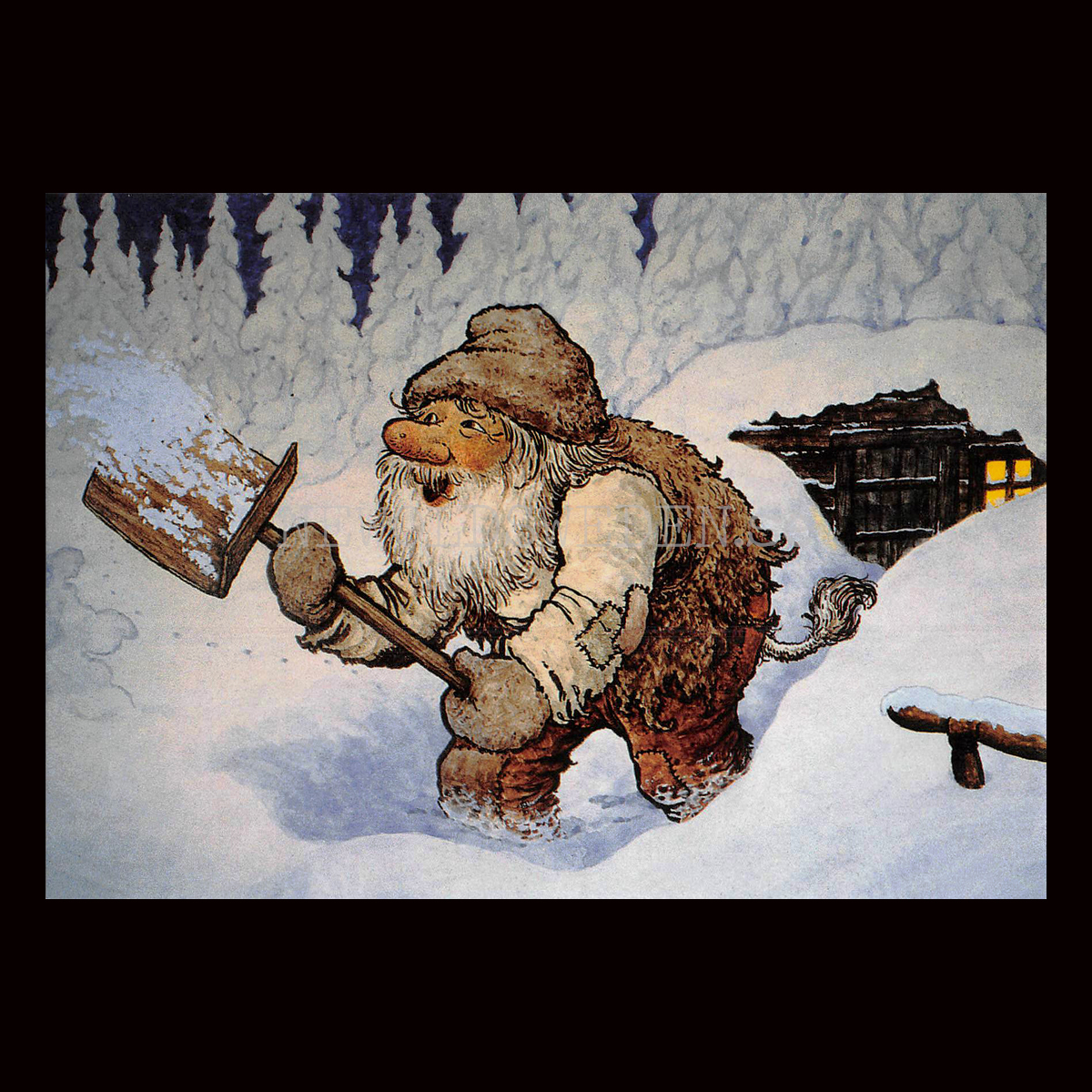 SNÖSKOTTNING No: 324 - Trollkort Rolf Lidberg Vykort A6 - 918