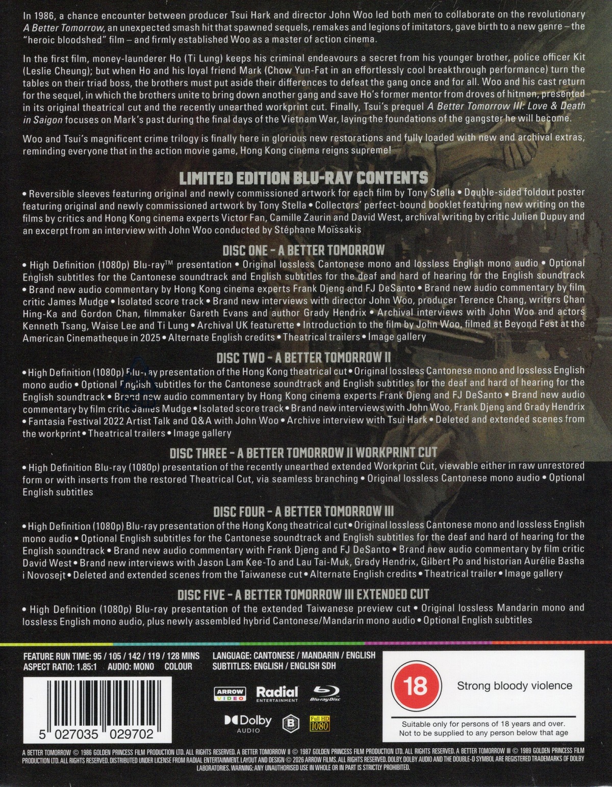 A Better Tomorrow Trilogy (Limited Edition) (ej svensk text) (Blu-ray) - 2