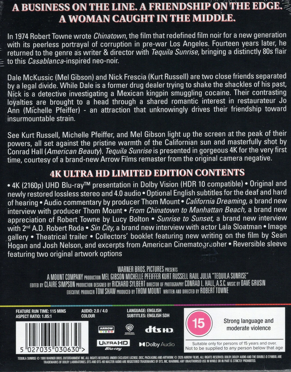 Tequila Sunrise (Limited Edition) (ej svensk text) (4K Ultra HD) - 2