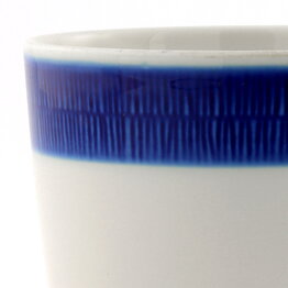 Hertha Bengtsson (Koka 1953) Teacup with Blue Linear Decor 12 cm (No Saucer) [Sample Images] 