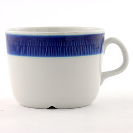 Hertha Bengtsson (Koka 1953) Teacup with Blue Linear Decor 12 cm (No Saucer) [Sample Images]  (II)