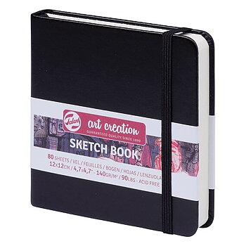 SketchBook Black 12 x 12 cm / Skissblock svart 12 x 12 cm