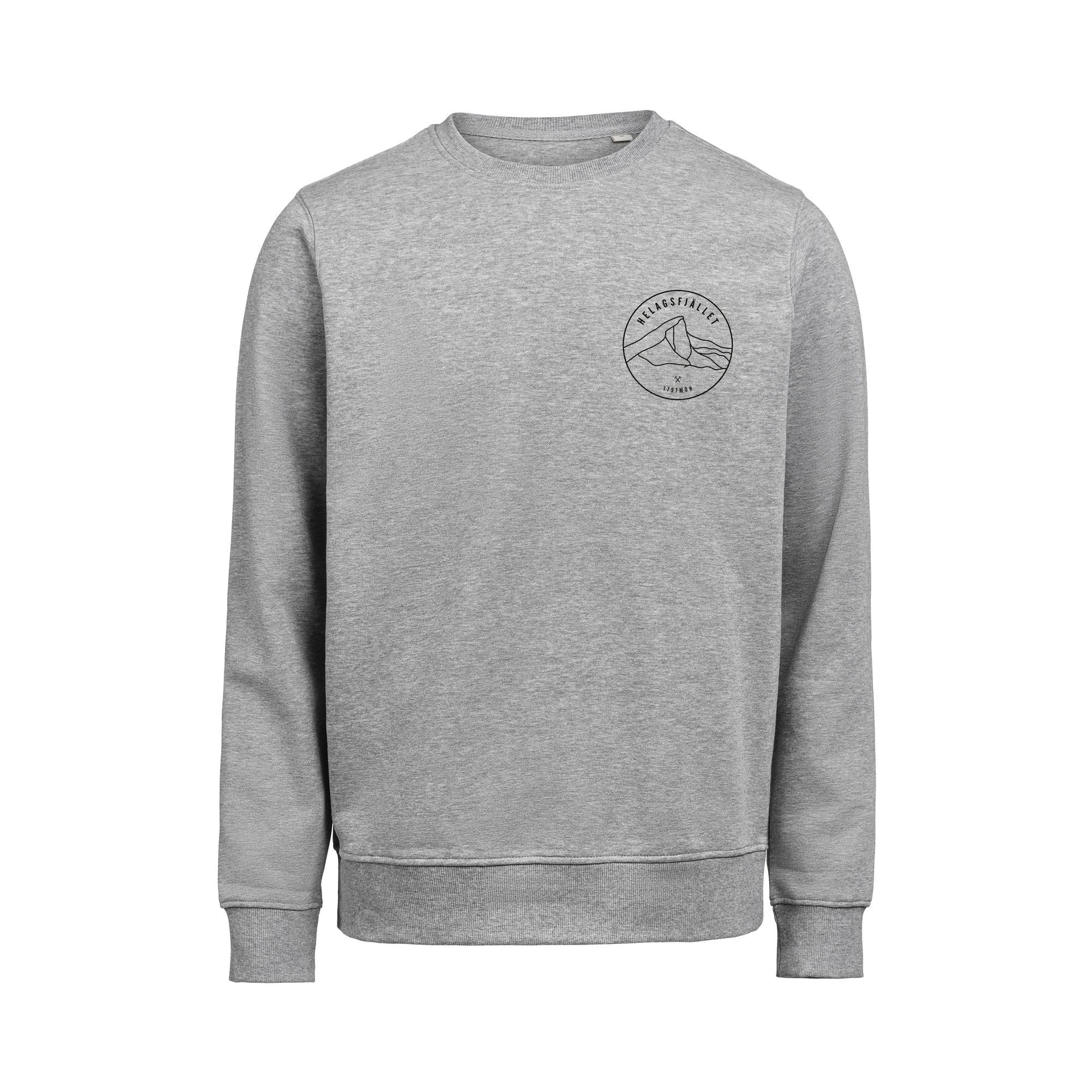 Sweatshirt Crewneck Helags Unisex  Grå 