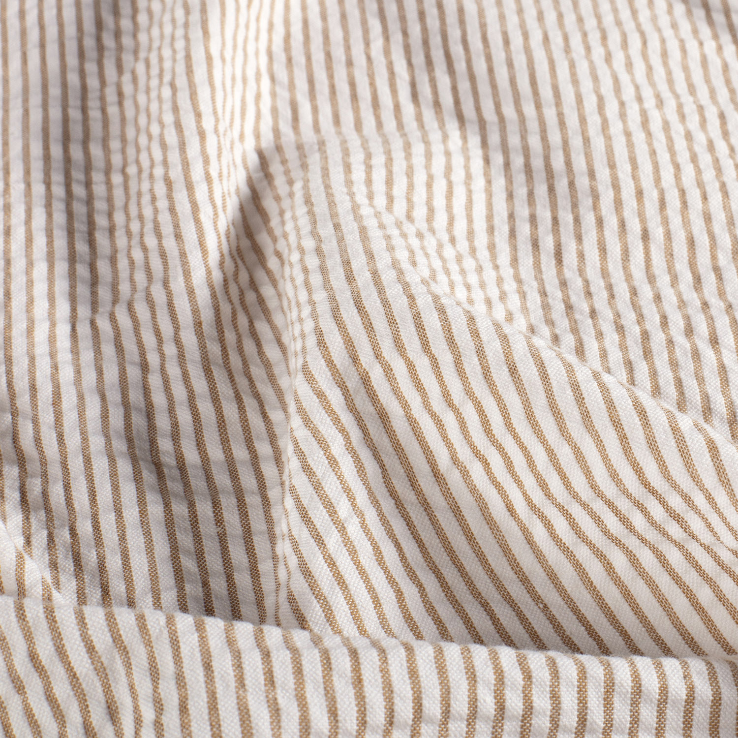 SEERSUCKER- BEIGE  STRIPE