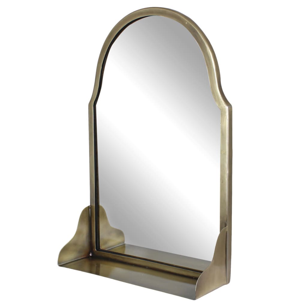 Spegel med Hylla Antik Mässing - 30x46x11 cm - 2